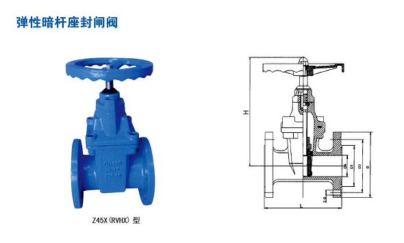 Z45X(RVHX)型彈性暗杆座封閘閥